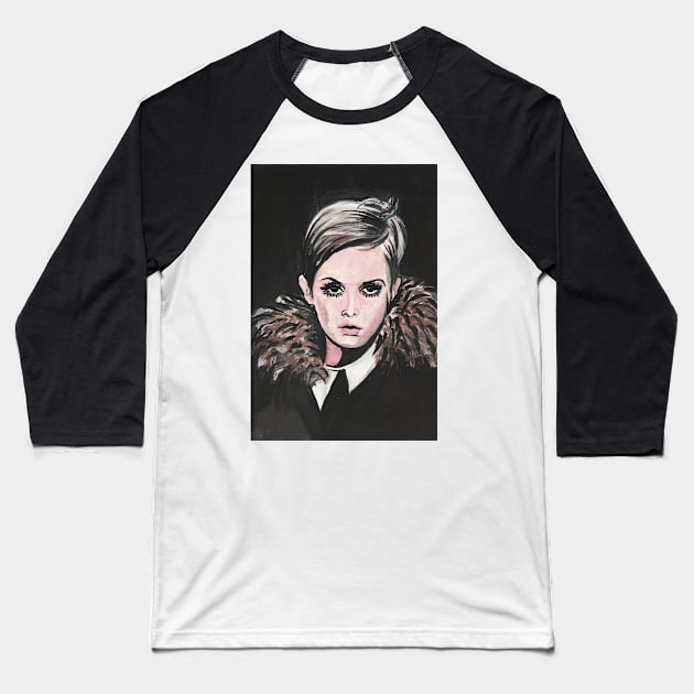 Twiggy Baseball T-Shirt by Svetlana Pelin